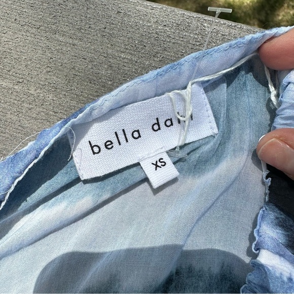 Bell Dahl Tie Dye Flowy Blue Summer Blouse Top XS - Picture 8 of 8